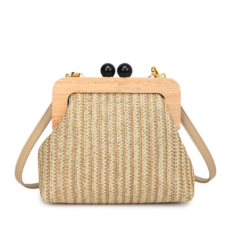 Fashionable and Trendy Straw-woven Small Square Bag Stylish and Versatile Personalized Single-shoulder Crossbody Bag