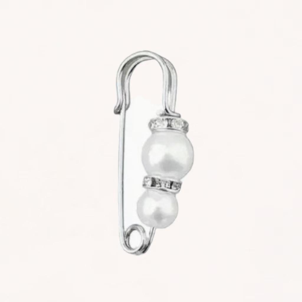 Pearl Waist Pin Brooch for Adjustable Skirt Fit