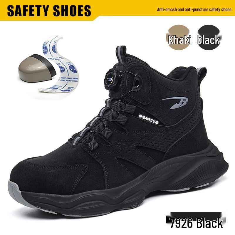 Men's High-Top Waterproof Safety Boots – Anti-Smash, Anti-Puncture, Comfortable for Extended Wear