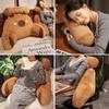 Plush Fur Brown Cartoon Seat Cushion Pillow Office Chairs Protect Waist Cushion Home Living Room Sofa Pillow Decoration