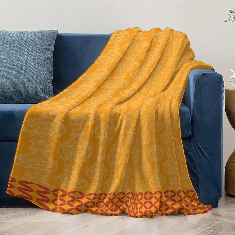 Floral Design Flannel Printed Blanket Suitable For All Seasons Suitable For Living Room Office Sofa And Travel 180X250Cm