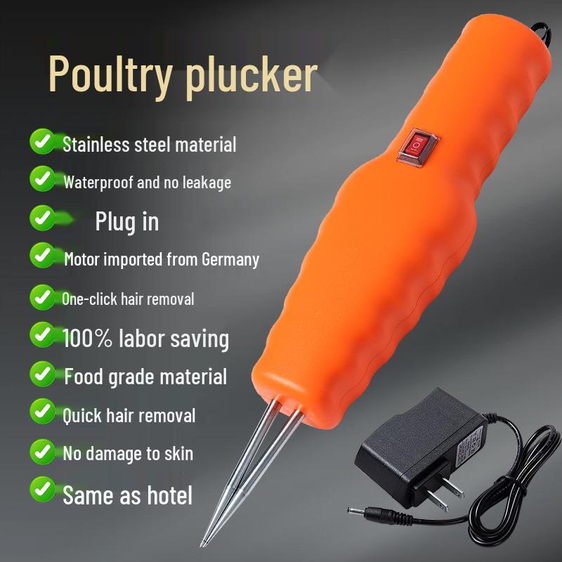 Electric Poultry Feather Plucker for Chickens, Ducks, and Geese - Handheld Commercial Depilator