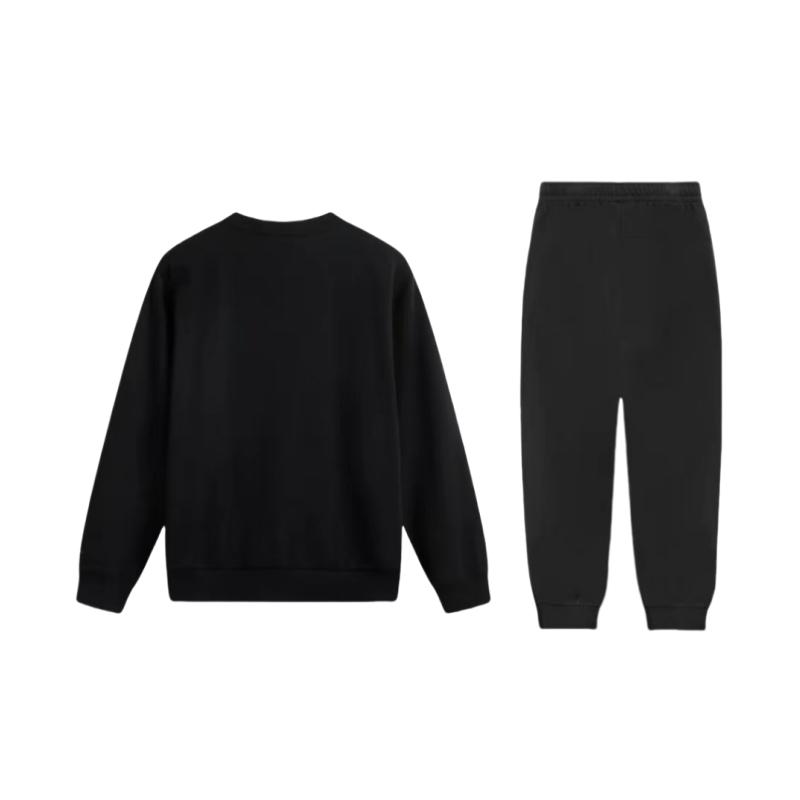 Li Ning Comfortable Loose Fit Round Neck Pullover Long Sleeve Top Simple Versatile High Waist Long Pants Casual Sports Set AWDV247-2+AKLSG35-1