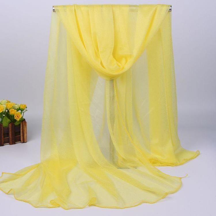 Damen-Schal, dünn, weich, Chiffon, Eisseide, einfarbig, Schals, große Halswickel-Stola