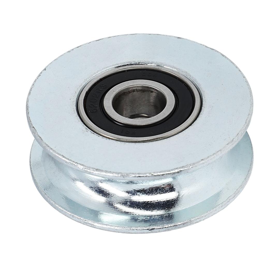 U Groove Bearing Pulley Alloy Steel Guide Wheel for Sliding Gate Hanging Projects 64mm Outer