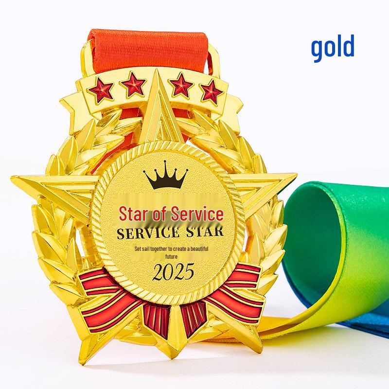 Outstanding Employee Recognition Star Medal - Sales Champion/Anniversary Award