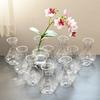 1Pc Plastic Striped Vases Transparent Vases Large-Bellied Vase For Wedding Banquets, Festivals And Home Table Decoration