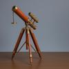 Brass Telescope with Wooden Tripod Maritime Desk Home Office Decor Showpiece Wedding Anniversary Christmas Gift 30.5 cm