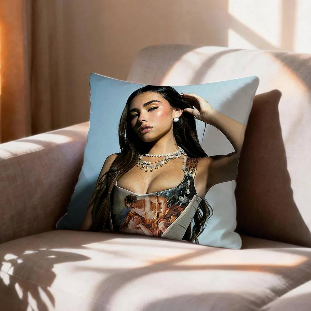 COOL SINGER MMadison Beer Pillow Case Pattern Printed Pillowcase For Living Room Sofa Cushion Cover