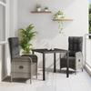 VidaXL 3-Piece Garden Dining Set Grey Synthetic Rattan 3380127