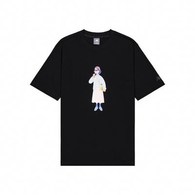 New Balance Dhr. Slowboy Grafisch T-shirt Unisex Zwart NEE28093-BK