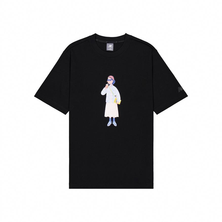 New Balance Mr. Slowboy Graphic T Shirt Unisex Black NEE28093-BK M