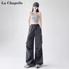 La Chapelle Women's High-Waist Wide-Leg Quick-Dry Cargo Pants