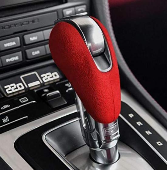 

Чехол на ручку КПП из алькантары для Porsche 911 Macan, Panamera, Boxster, Cayman, 718, (красный) (Код товара 4996)