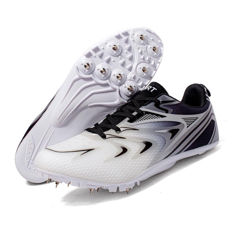 Men Track Field Shoes Professional Training Sneakers 8-Spike Running Spiked Shoes Women Sprint Race Running Sports Shoes Anti-slip