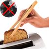 Cheese Bacon Kitchen Reusable Cooking Bamboo Toast Clip Tea Tweezer Food Tongs Gripper