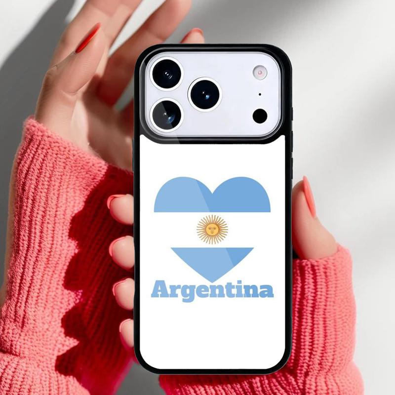 

Argentina Flag Phone Case for iPhone 17 16 15 14 13 Pro Max Back Cover for 12 11 Pro Coque iPhone 15 Plus