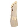 FOXEY BOUTIQUE [Good Condition] 23158 Silk X Mink Fur Waist Tuck Belted Long Coat 40 beigeUsed