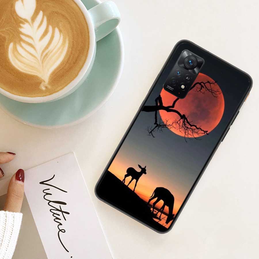 

Чехол для телефона Shooting Elk in The Sunset Forest для Redmi Note 13 Pro 5G Plus 12 12C 10 10A 10C 9 9A 9C 9T 8 8A K60 K70 Pro Xiaomi Redmi 6