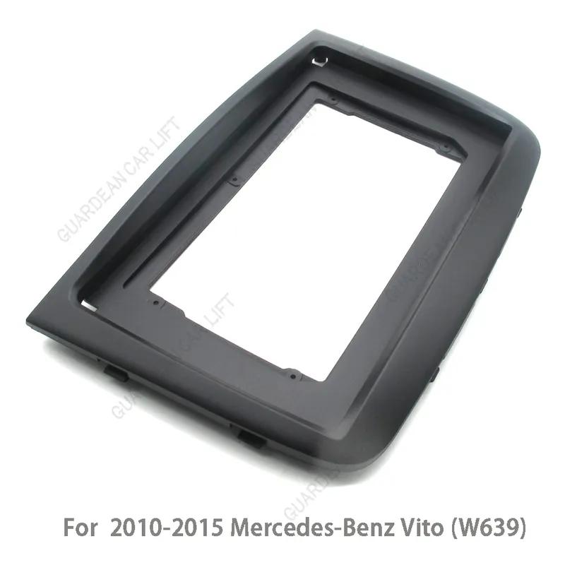 2DIN Car Radio Fascia Frame 10.1 Inch For Mercedes Benz Vito Viano 2 W639 2003-2015 Stereo Panel Wire Harness Canbus Decoder Box