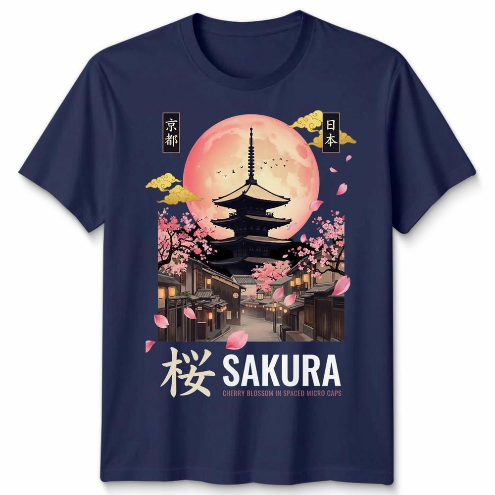 Kyoto Inspired Japanese Unisex T Shirt Tokyo Japan Temple Art Graphic Tee