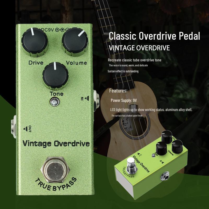 Electric Guitar Effects Pedal - British Distortion, Overdrive, Reverb & Chorus