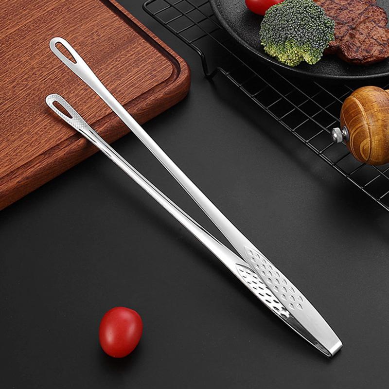 Kitchen Tongs Stainless Steel Cooking Tongs BBQ Grill Food Meat Tongs Salad Steak Tongs Clamp Spatula Barbecue Kitchen Utensils