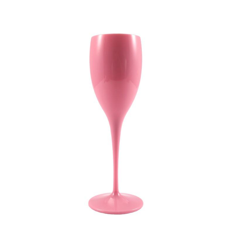 18 Oz. High-Stem PS Plastic Wine & Champagne Glass - Color-Changing, Transparent