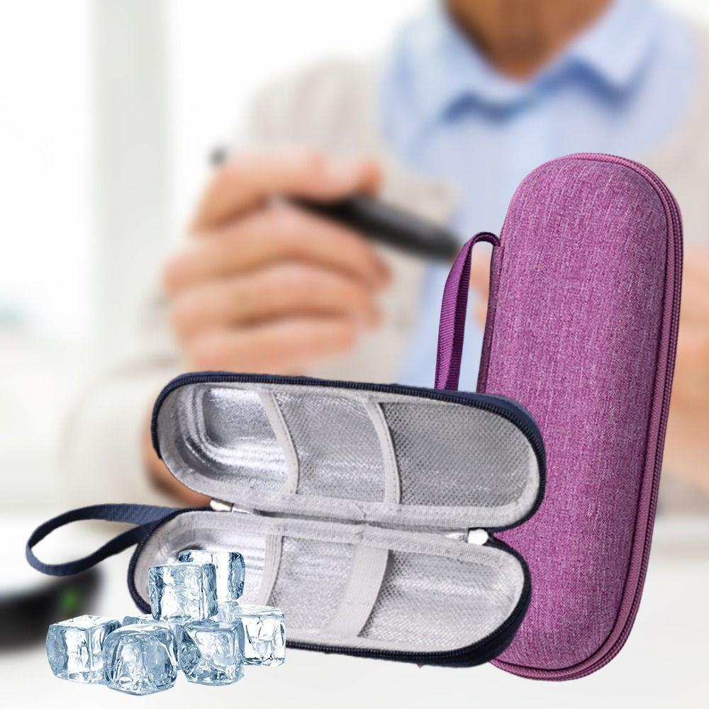 

Термоізольований кишеньковий протектор для таблеток Водонепроникний холодний мішок із льодом для діабетиків фіолетовий