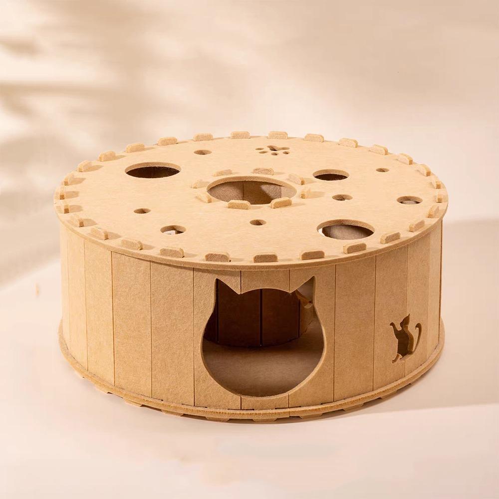 Breathable Cat Tunnel House Non-Shedding Scratching Board Cat Tunnel Play Center  Home Indoor