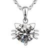 Kitten Pendant Clavicle Chain Women Cat Cute Necklace Short Accessories