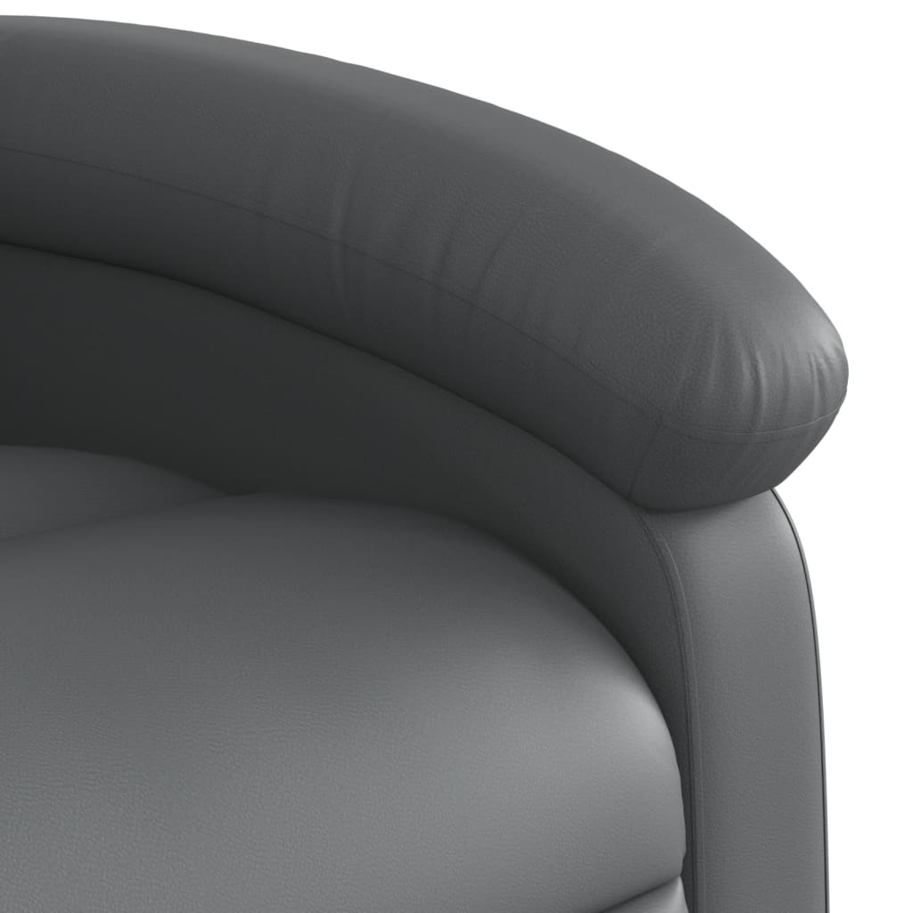 Massage Chair Relaxation Chair Grey Faux Leather