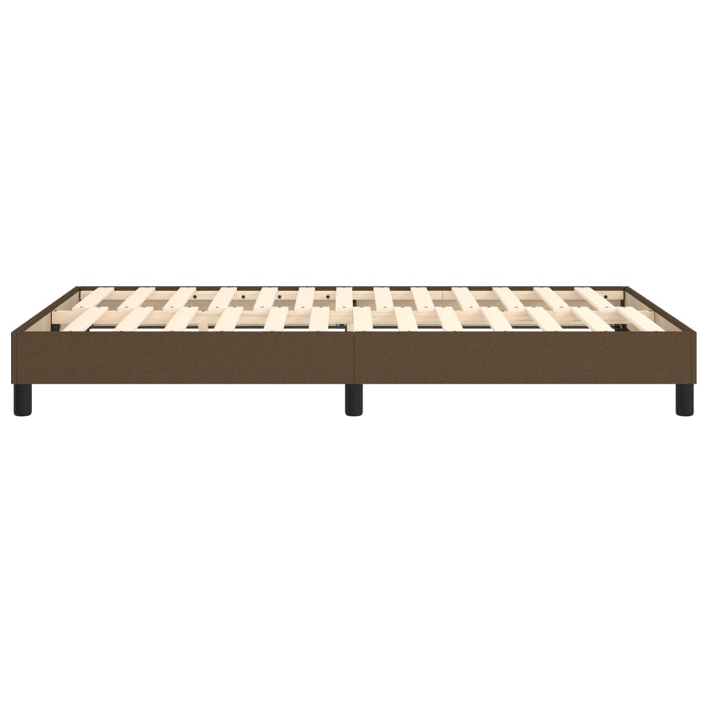 Box Spring Bed Frame Dark Brown 120 x 200 cm Fabric