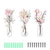 Pink Wrought Iron Flower Wall Decoration Three-piece Light Luxury Vintage Homestay Hanging Decoration