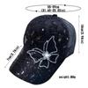 Damen Sommer Glänzende Strass Schmetterling Baseballkappe Mesh Atmungsaktiv Glitzer Pailletten Sonnenschutzhut Lässige Outdoor Visiere Hüte