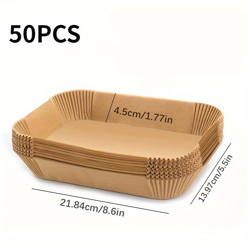 Balení 50 ks, jednorázová papírová vložka vzduchové fritézy obdélník 8,6 x 5,5" pro vzduchovou fritézu 8 kusů a více
