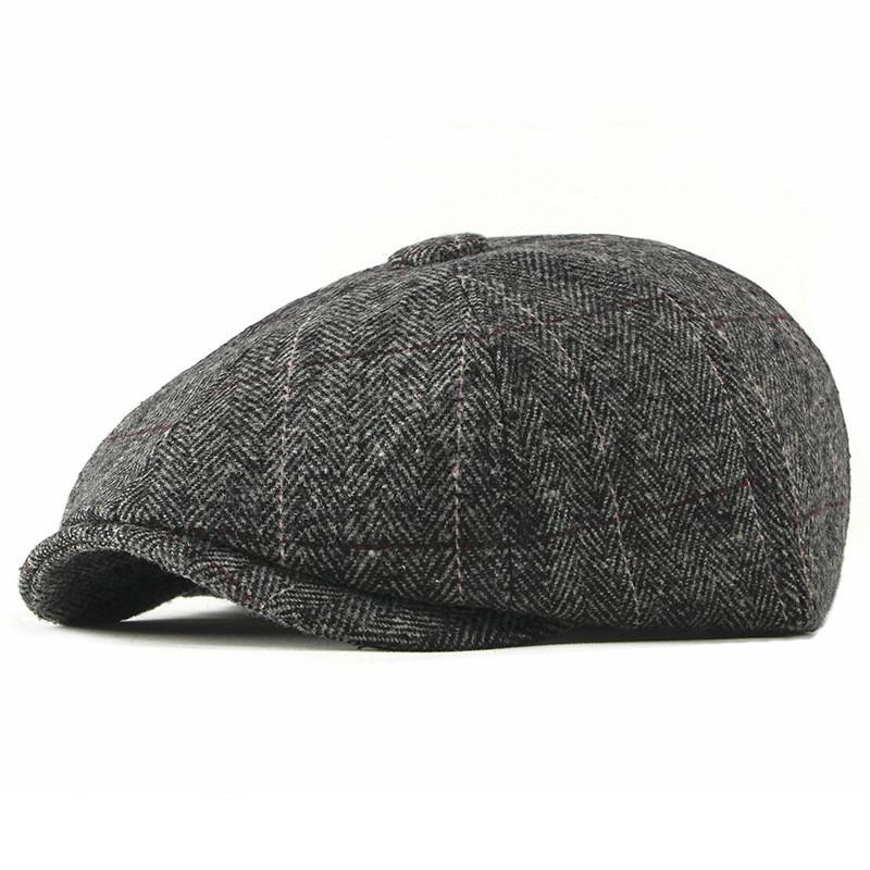 Wool Blend Octagon Hat For Men Women With Adjustable Fit For Winter Outdoor Casual Wear