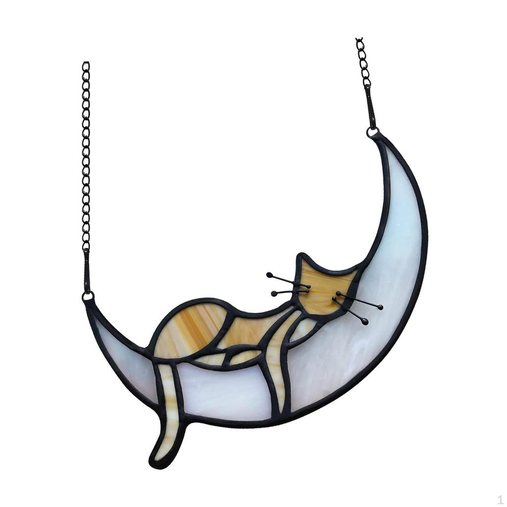 Acrylic Cat Decor Halloween Ornament Decoration Stained Glass Window Hanging hangings for Walls