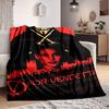 1pc V for Vendetta Flannel Throw Blanket - HD Printed Lightweight Soft Warm All-Season Blanket for Sofa, Bed, Travel, Camping 084