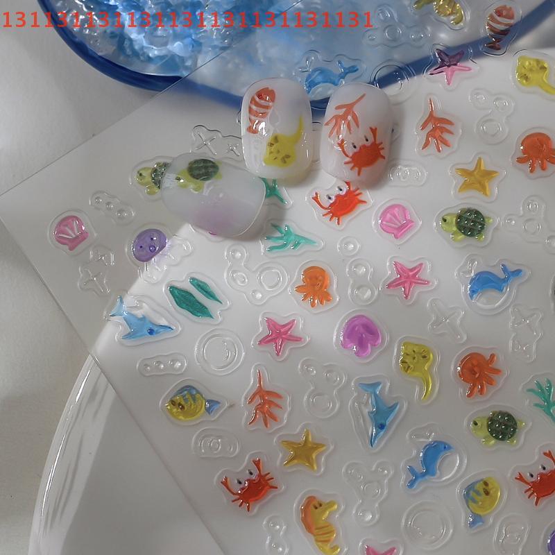 Shell Starfish Clams Conch Stars Manicure Decals Decoration Summer Nail Charm Cartoon Ocean Beach Ocean Nail Art Stickers