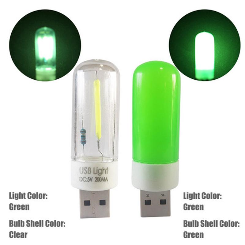 Multicolored Portable USB LED Light Bulbs T18 5V Mini Filament Night Lamp Warm Cool White Reading Lighting Eye Protection Lamps