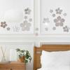 18 Pieces Mirror Wall Stickers, Acrylic Silver Decorative Stickers for Home Decor