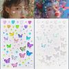 Iridescent Aurora Butterfly Eye & Nail Decals: Translucent Face and Decoration Stickers
