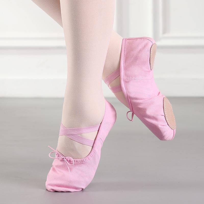 Women Ballet Shoes Girls Dance Slippers Split Sole Gymnastics Yoga Dancing Shoes Canvas Children Adult Ballerina Shoes