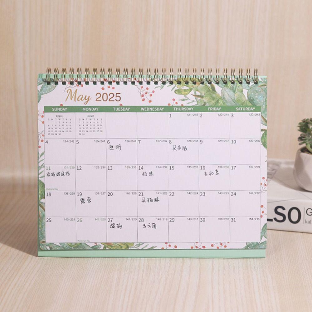 Countdown English  Desk Calendar Efficient Scheduling Table  Planner Calendar  Office Supplies