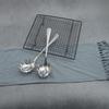 Stainless Steel Ice Scoop and Pasta Ladle with Strainer Tongs for Kitchen and Bar