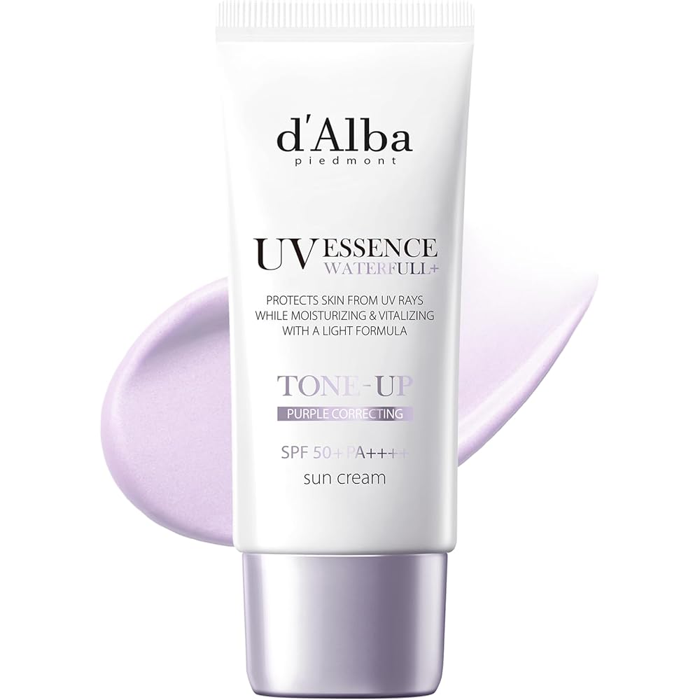 d Alba Purple Tone Up Sun Cream 35ml Long Lasting Non-Greasy Sunscreen Makeup Base