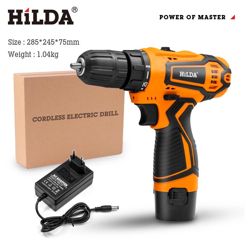 Hilda Multifunction Rechargeable Lithium Electric Drill & Screwdriver