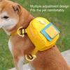 1 Set Pet Backpack Large Capacity Two Traction Ring Pet Dog Outdoor Bag with Traction Rope Pet Accessories