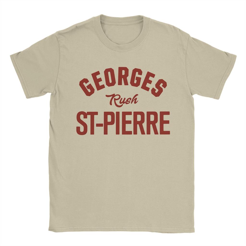 Men Georges St Pierre T Shirts  Pure Cotton Clothing Funny Short Sleeve Round Neck Tee Shirt Gift Idea TShirt